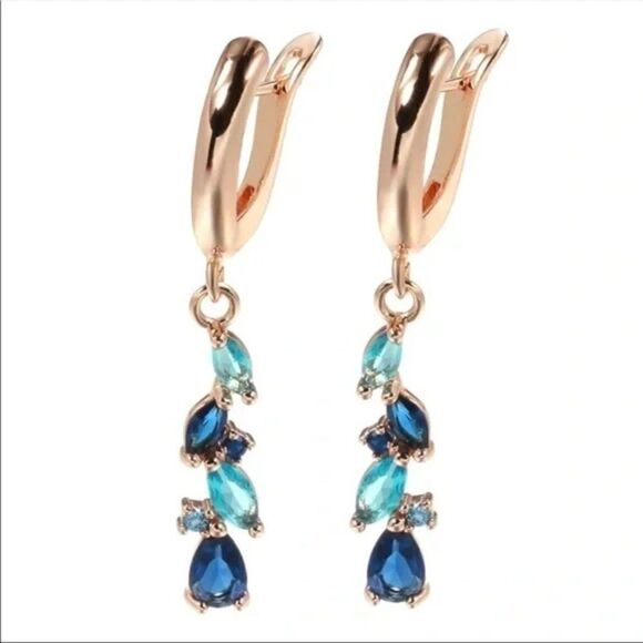 ⭐️New Colorful Natural Zircon Dangle Drop Earrings - Picture 7 of 9